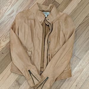 Lucky Brand tan leather jacket